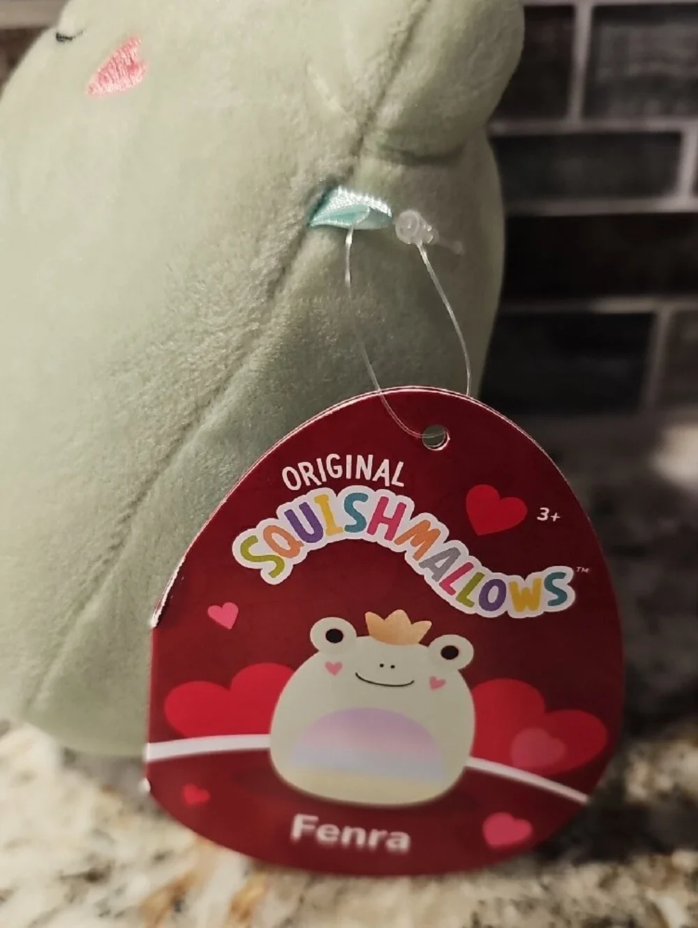 Squishmallows Pale Green Frog with Gold Crown and Pastel Belly